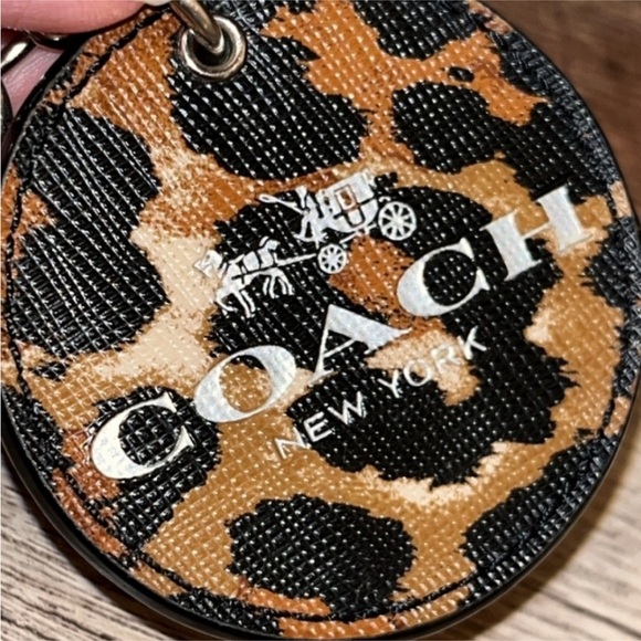 Coach Brown and Black Animal Print Keychain/Bag charm (Rare) - Picture 5 of 5